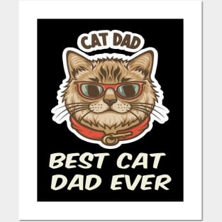 Best Cat Dad Ever Posters and Art